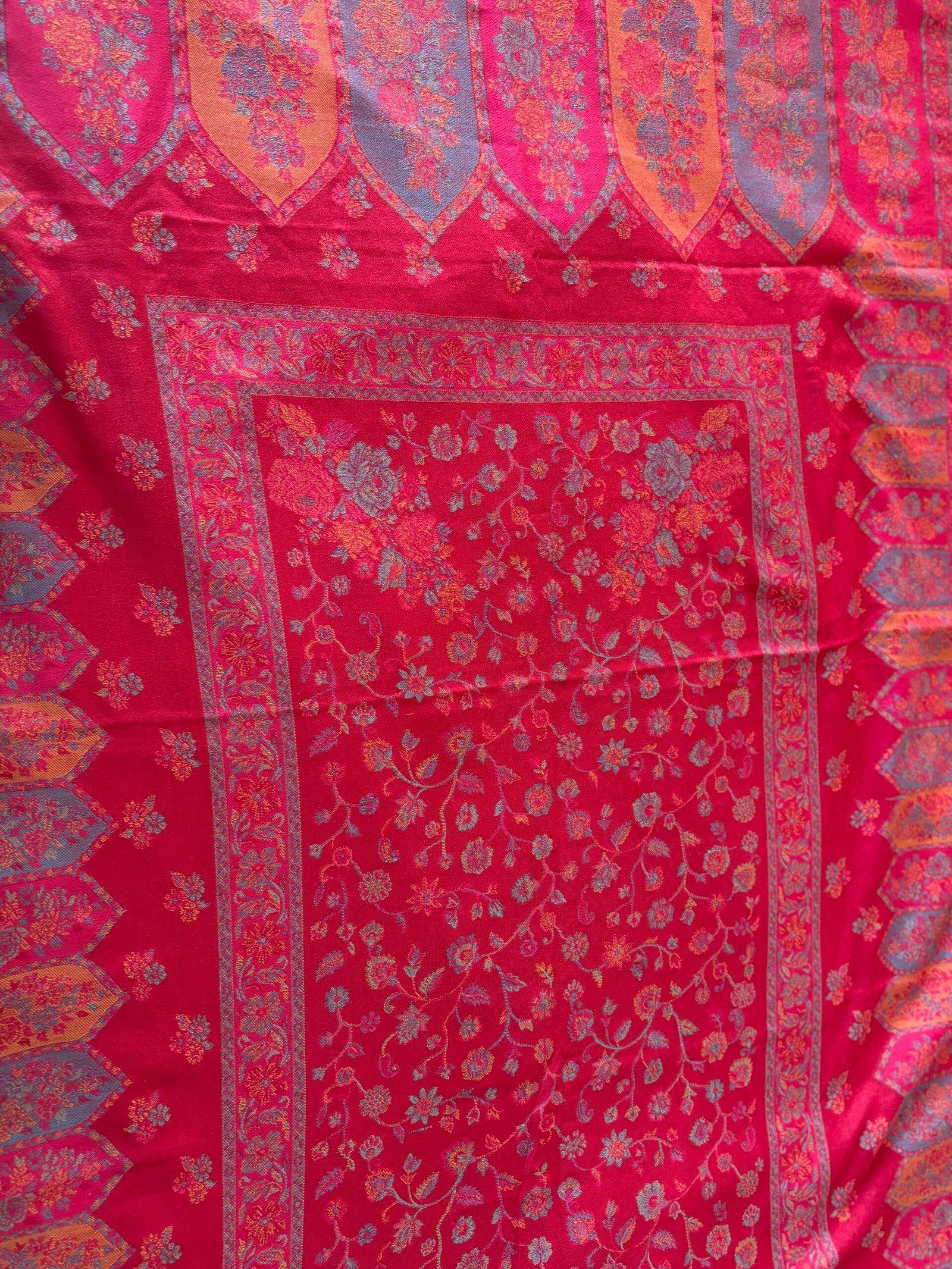 Woollen Woven Salwar with  Shawl by Ikhtirah (Red) - Image 7