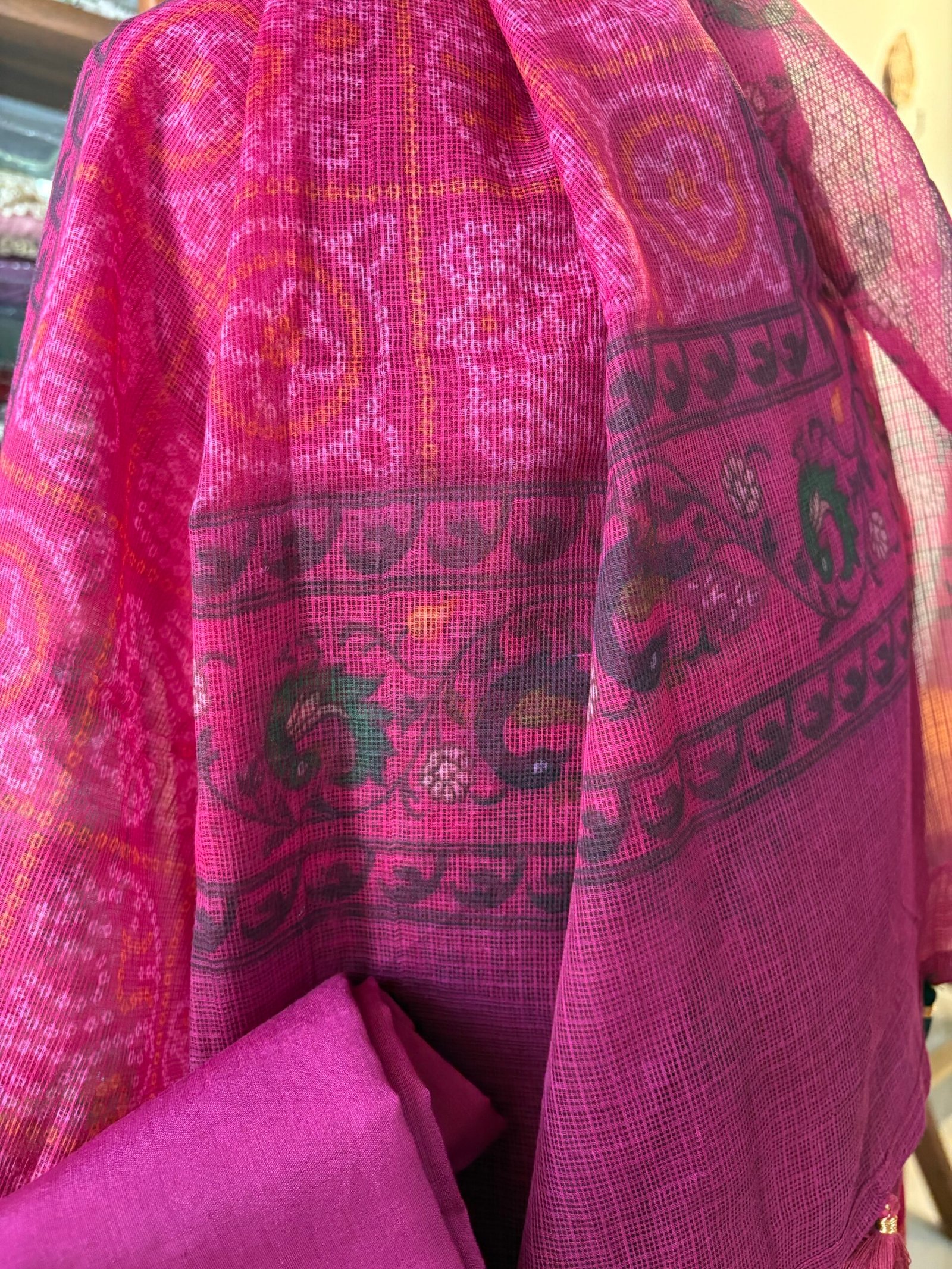 Pure Cotton Kota by Kota Patola-Bandhej inspired Salwars by Ikhtirah - Image 5