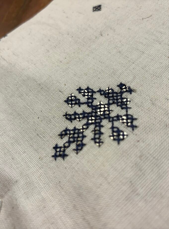 Khadi Cotton Set with Pure Chanderi Silk Dupatta by Ikhtirah