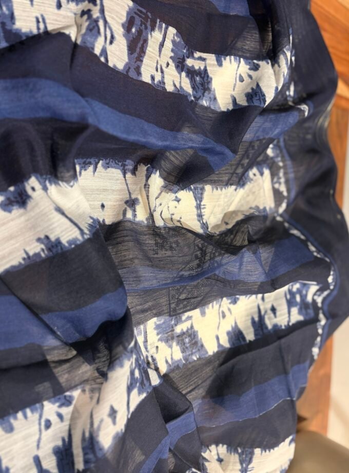 Khadi Cotton Set with Pure Chanderi Silk Dupatta by Ikhtirah