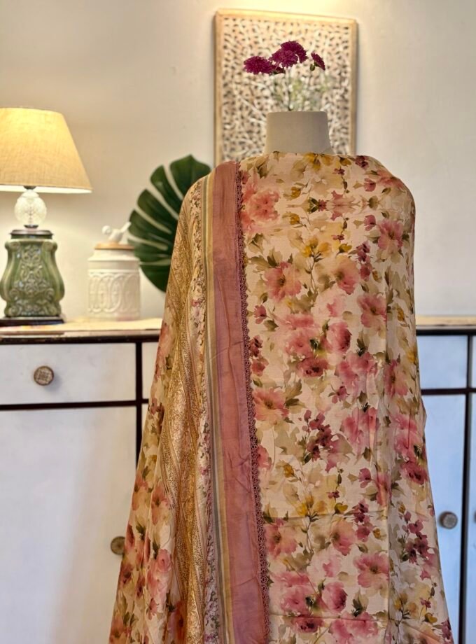 Handworked Floral Muslin Salwars by Ikhtirah