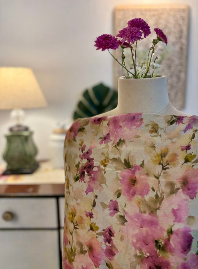 Handworked Floral Muslin Salwars by Ikhtirah