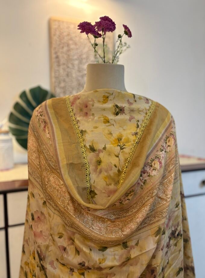 Handworked Floral Muslin Salwars by Ikhtirah