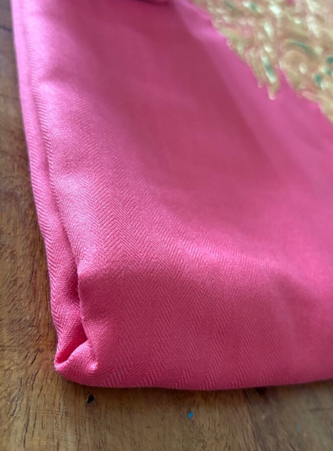 Pure Woollen Tilla Embroidered 5Mtrs Salwars with Stole by Ikhtirah