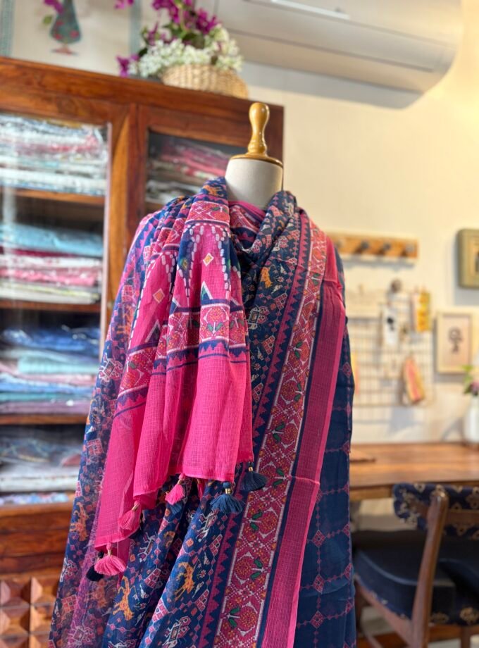 Pure Cotton Kota by Kota Patola-Bandhej inspired Salwars by Ikhtirah