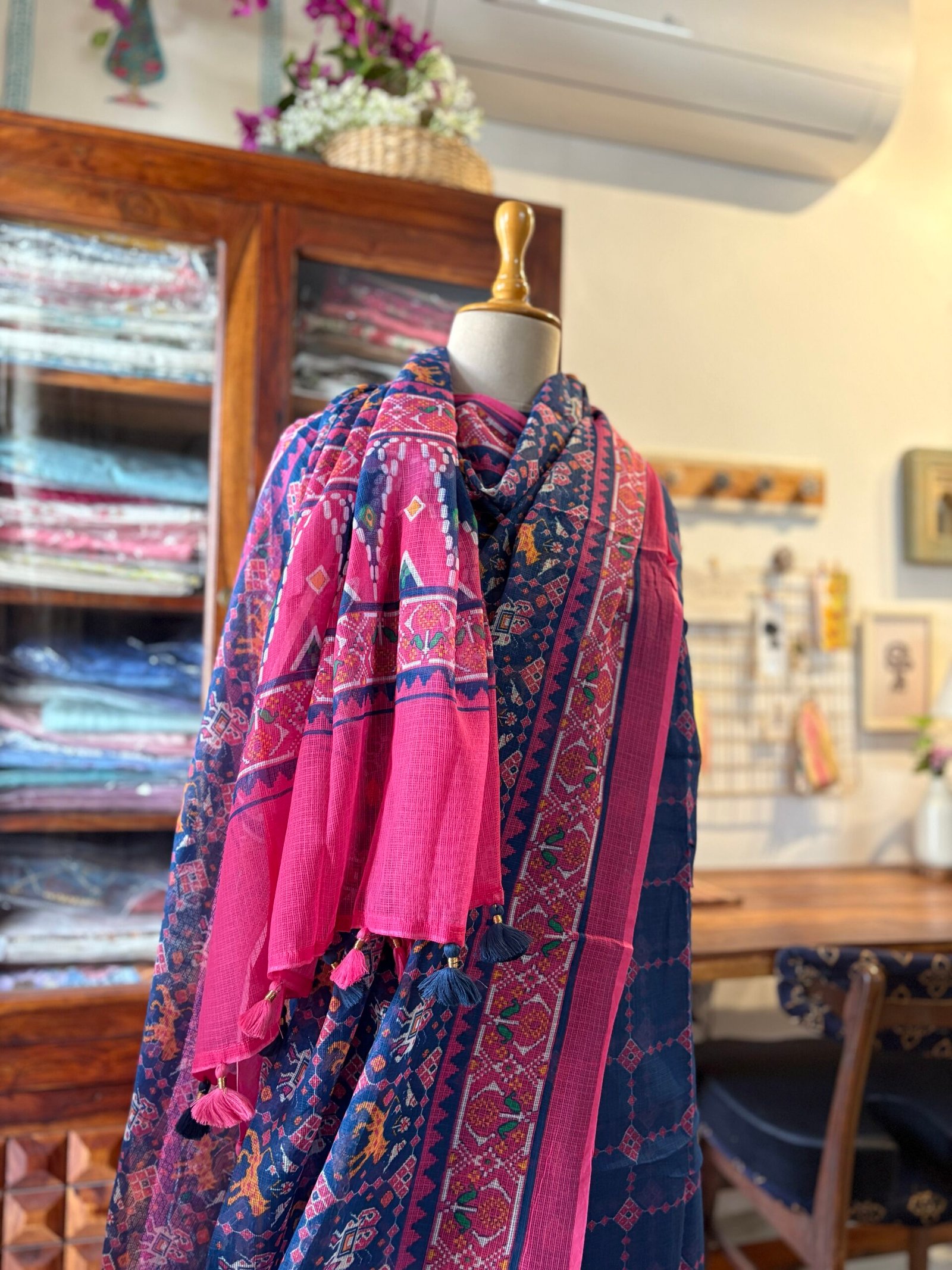 Pure Cotton Kota by Kota Patola-Bandhej inspired Salwars by Ikhtirah - Image 3