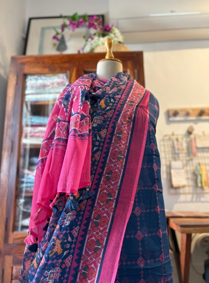 Pure Cotton Kota by Kota Patola-Bandhej inspired Salwars by Ikhtirah