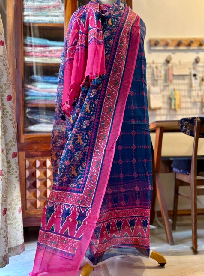 Pure Cotton Kota by Kota Patola-Bandhej inspired Salwars by Ikhtirah