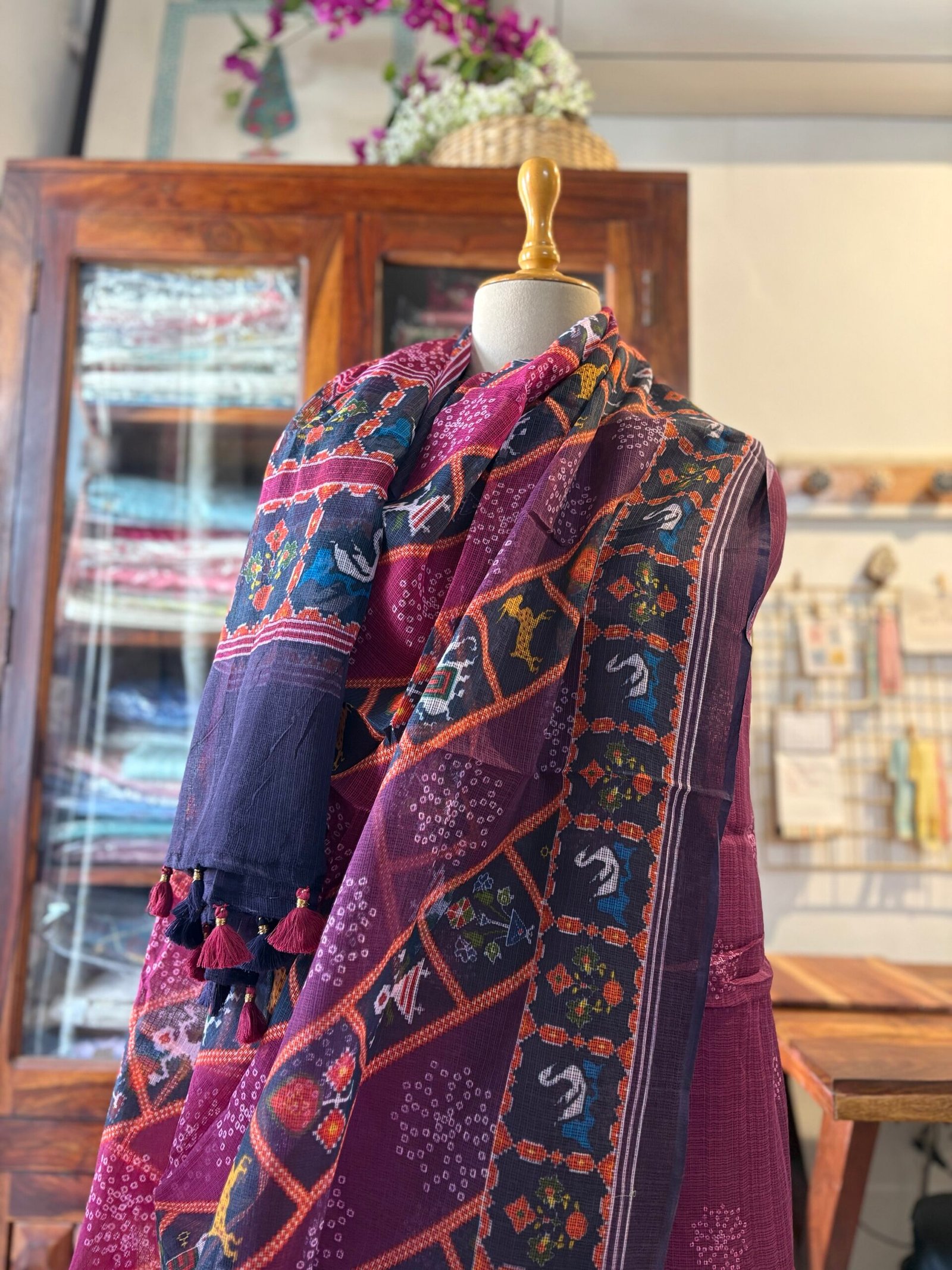 Pure Cotton Kota by Kota Patola-Bandhej inspired Salwars by Ikhtirah