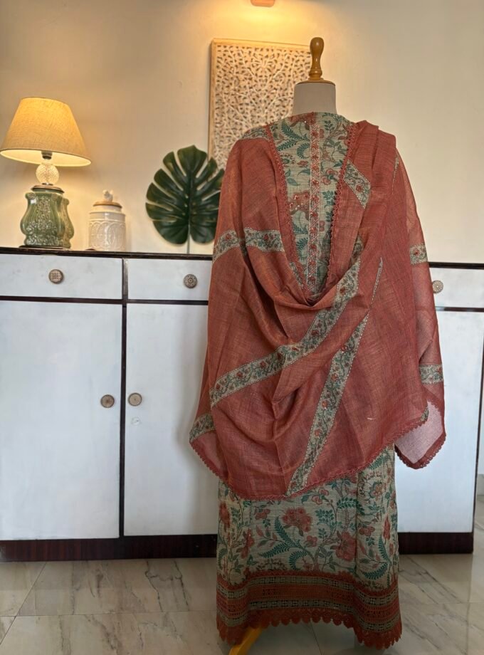 Hand Kantha worked Khadi Silk Salwar by Ikhtirah