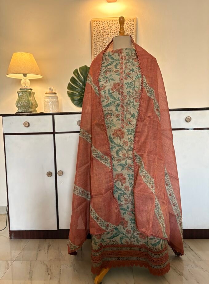 Hand Kantha worked Khadi Silk Salwar by Ikhtirah