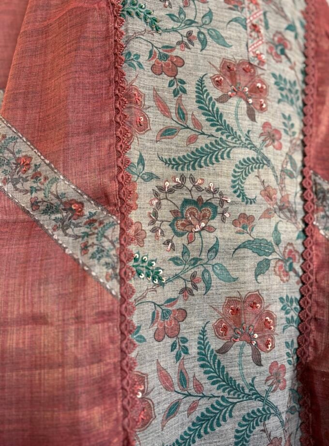 Hand Kantha worked Khadi Silk Salwar by Ikhtirah
