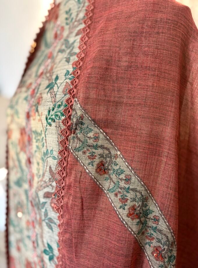 Hand Kantha worked Khadi Silk Salwar by Ikhtirah