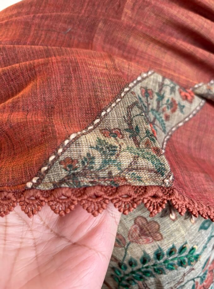 Hand Kantha worked Khadi Silk Salwar by Ikhtirah