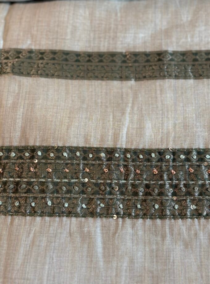 Handworked Chanderi Mul Salwars by Ikhtirah (Green)