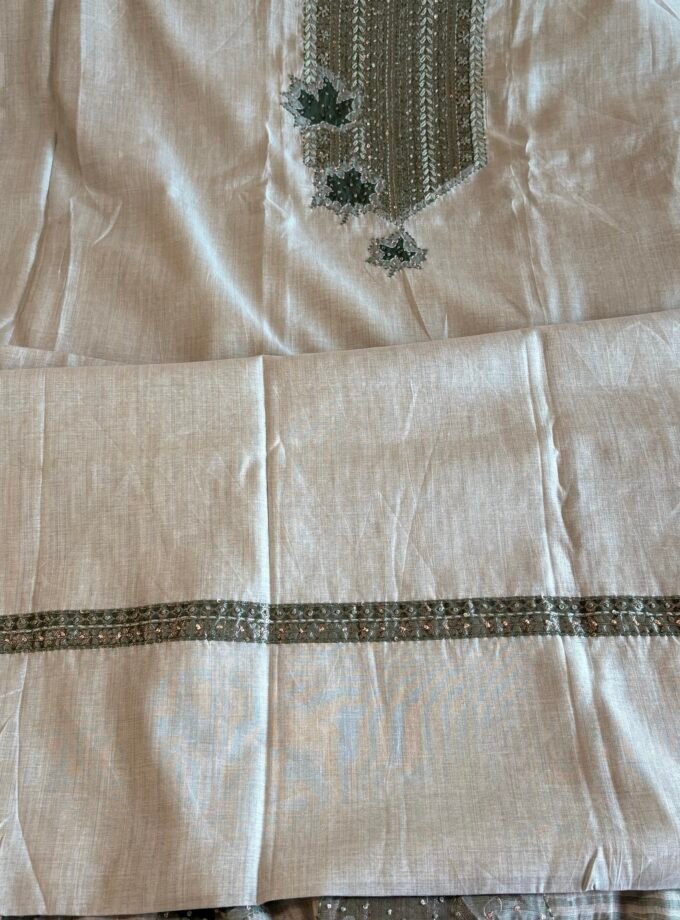 Handworked Chanderi Mul Salwars by Ikhtirah (Green)