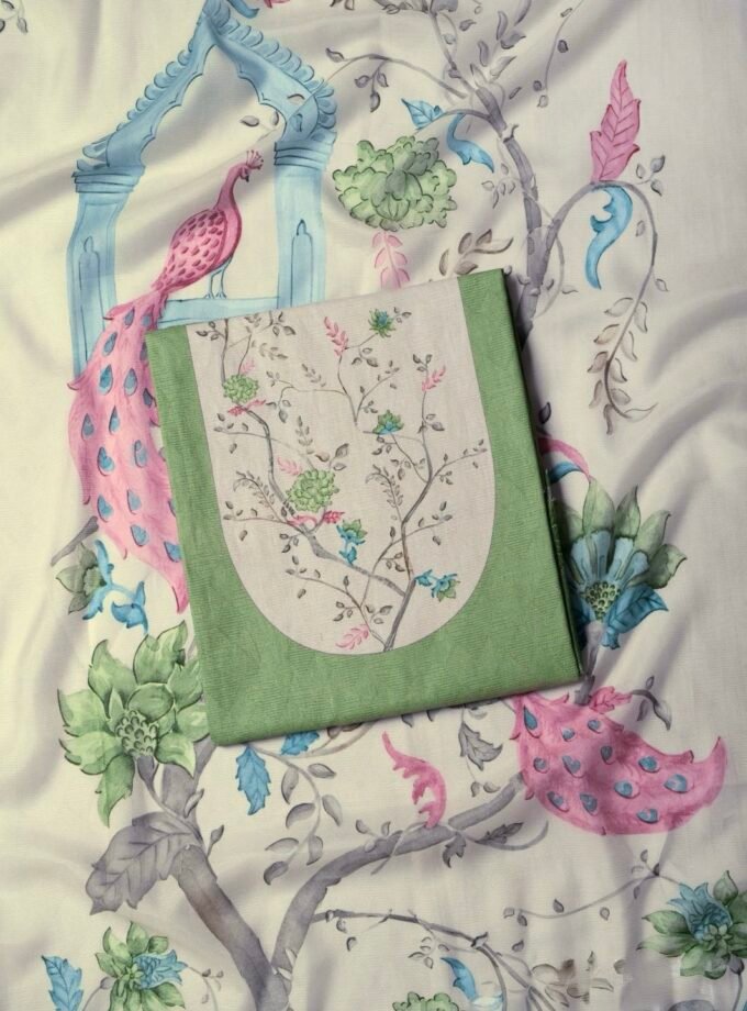 European Floral Inspired Lawn Cotton Salwars Salwars by Ikhtirah (Green)