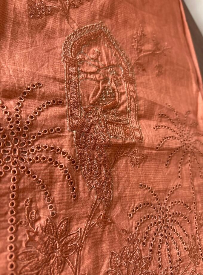 European Floral Inspired Lawn Cotton Salwars Salwars by Ikhtirah (Peach)