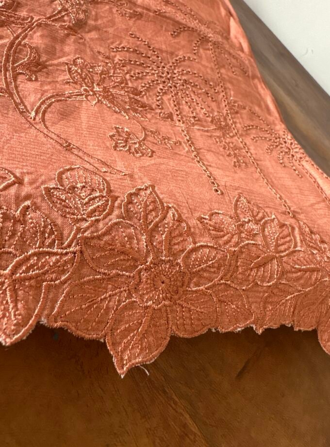 European Floral Inspired Lawn Cotton Salwars Salwars by Ikhtirah (Peach)