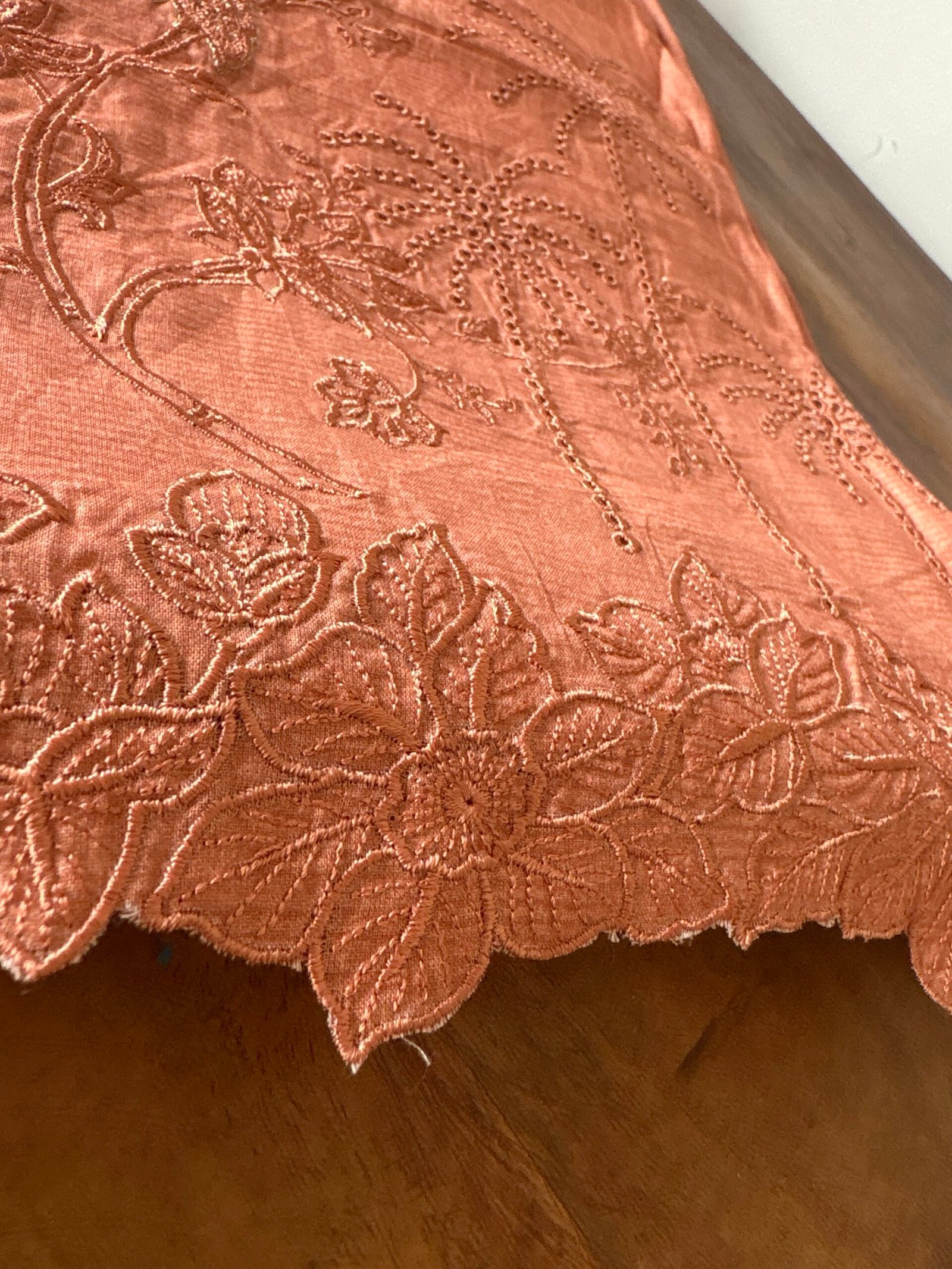 European Floral Inspired Lawn Cotton Salwars Salwars by Ikhtirah (Peach) - Image 4