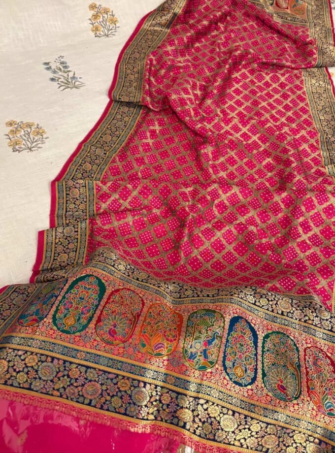 Meenakari Woven Habutai Silk Salwars by Ikhtirah