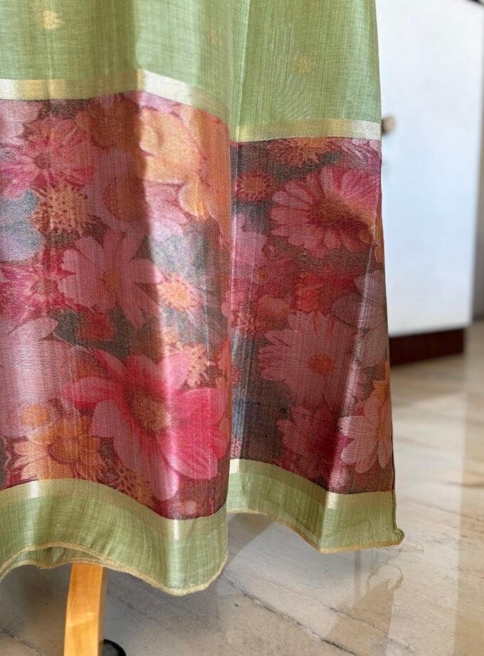 All over Woven (not printed) Pure Natural Fibre Chanderi Salwars by Ikhtirah