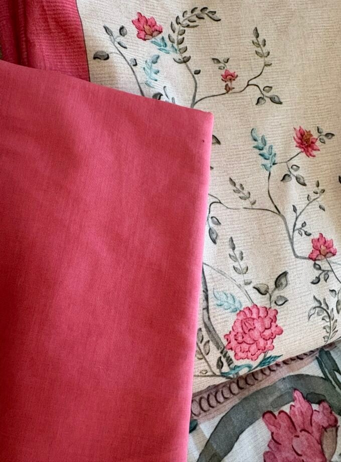 European Floral Inspired Lawn Cotton Salwars Salwars by Ikhtirah (Pink)