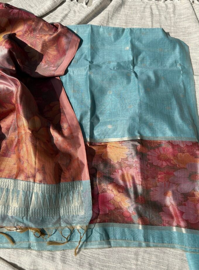 All over Woven (not printed) Pure Natural Fibre Chanderi Salwars by Ikhtirah