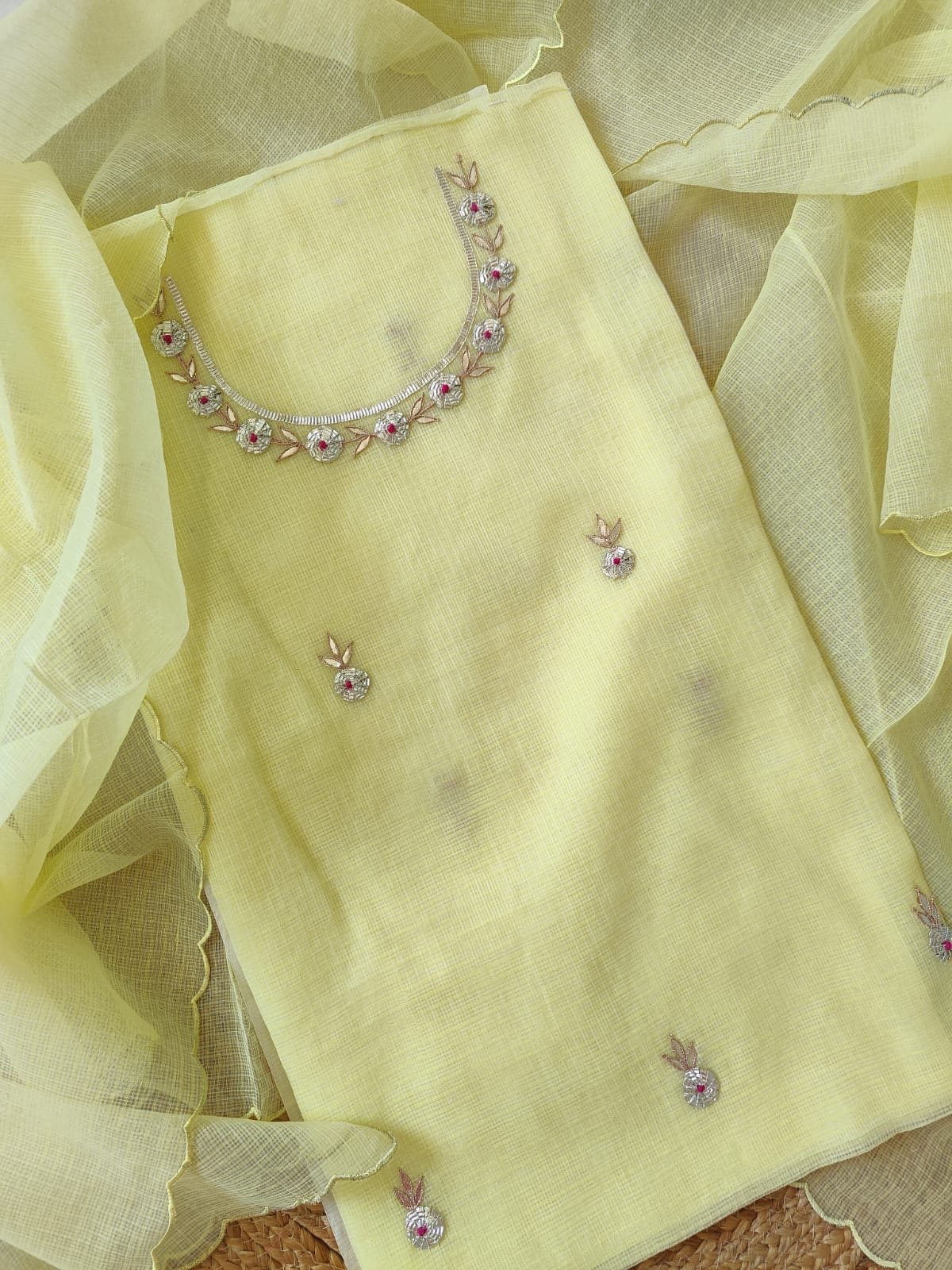 Hand Katcha Gota Patti Worked Kota Doriya Salwars by Ikhtirah