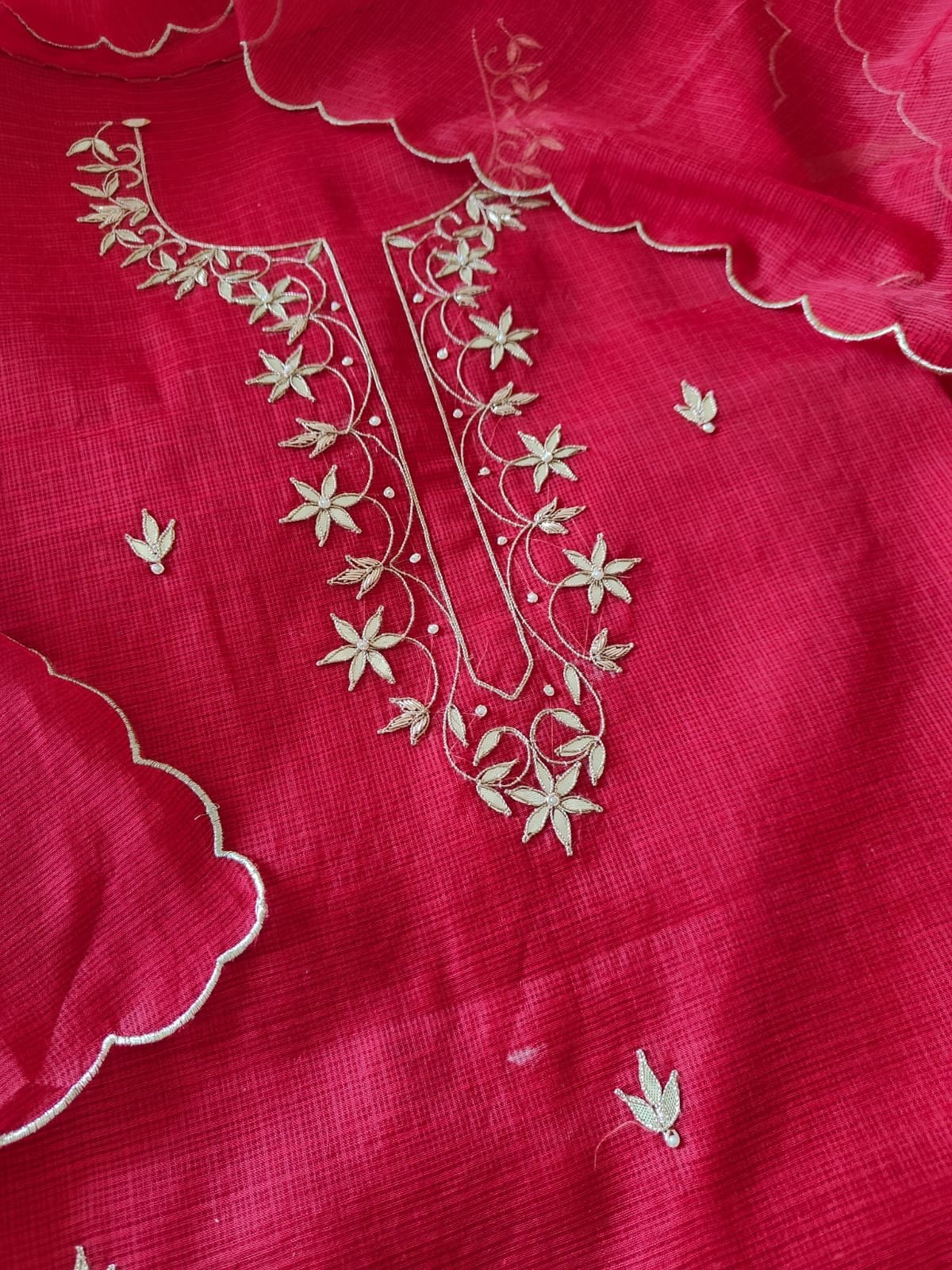 Hand Gota Patti and Zardozi Worked Kota Doriya Salwars by Ikhtirah - Image 3