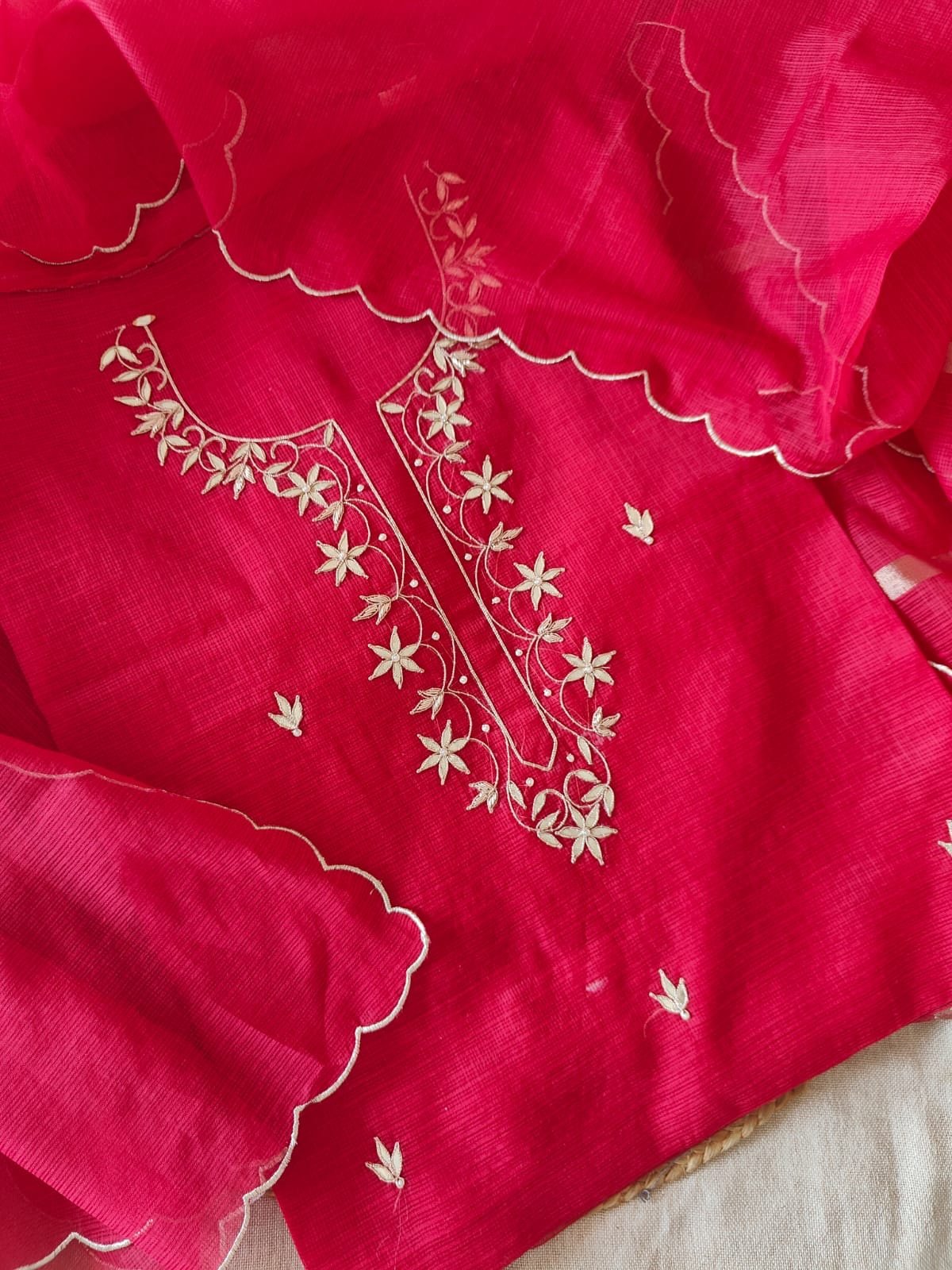 Hand Gota Patti and Zardozi Worked Kota Doriya Salwars by Ikhtirah