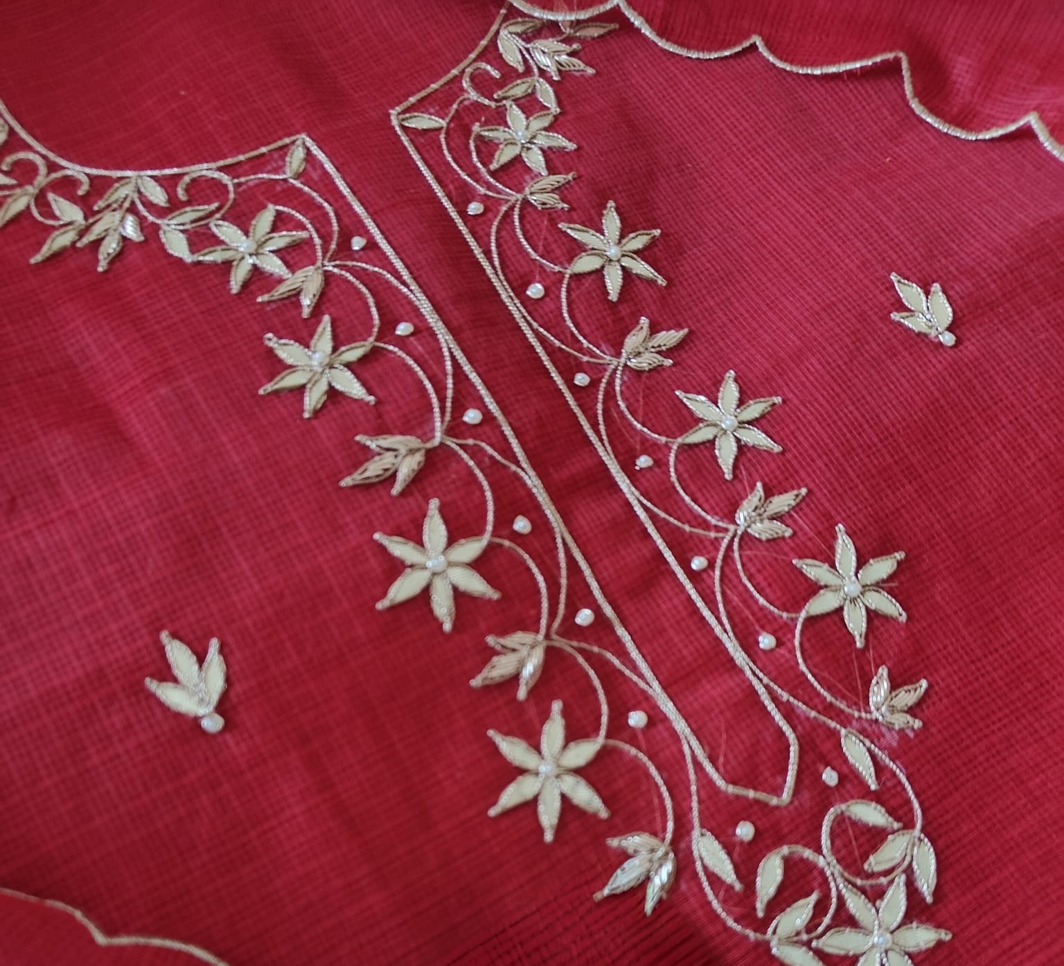 Hand Gota Patti and Zardozi Worked Kota Doriya Salwars by Ikhtirah - Image 2
