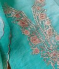 Handcrafted Mori worked Kota by Kota Salwars by Ikhtirah (Aqua)