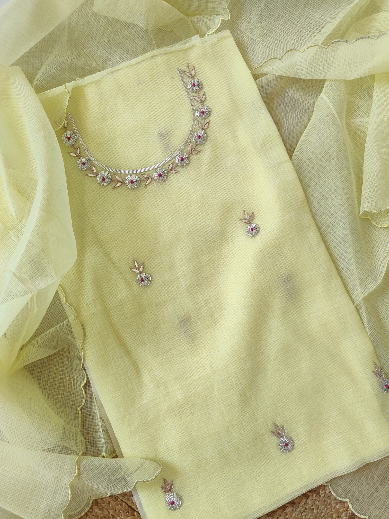 Hand Katcha Gota Patti Worked Kota Doriya Salwars by Ikhtirah - Image 4