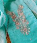 Handcrafted Mori worked Kota by Kota Salwars by Ikhtirah (Aqua)