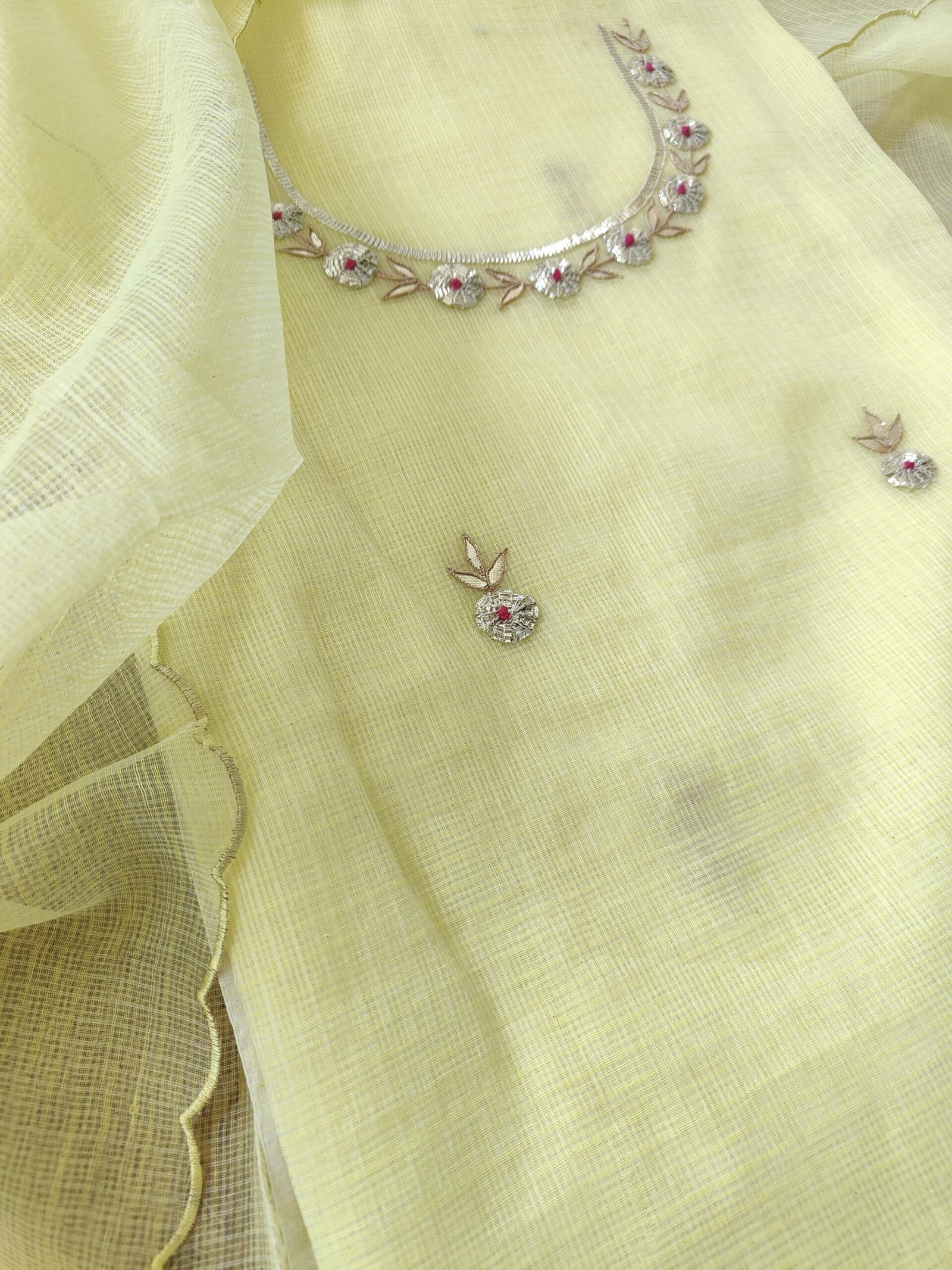 Hand Katcha Gota Patti Worked Kota Doriya Salwars by Ikhtirah - Image 2