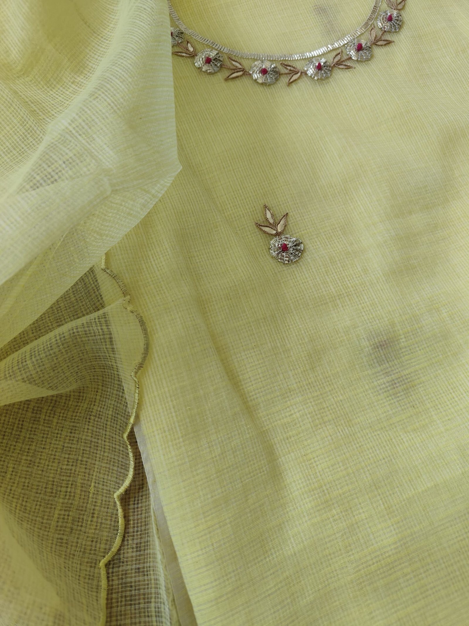 Hand Katcha Gota Patti Worked Kota Doriya Salwars by Ikhtirah - Image 5