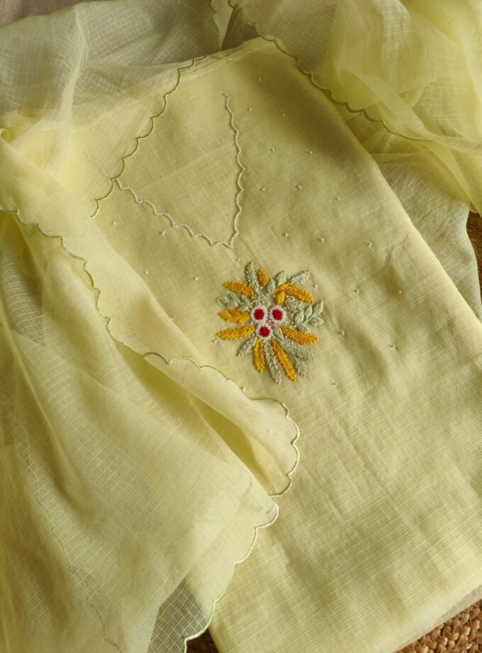 Hand Knot and Bead Worked Kota by Kota Salwars by Ikhtirah (green)