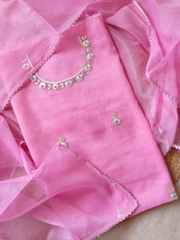 Hand Katcha Gota Patti Worked Kota Doriya Salwars by Ikhtirah