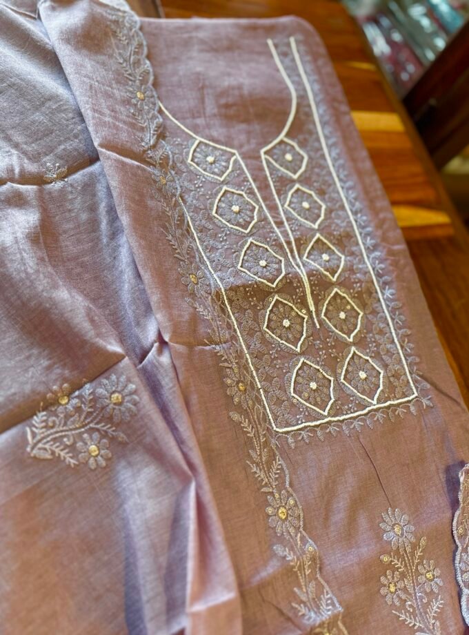 Mul Chanderi Hand-highlighted  Salwars by Ikhtirah (Lavender/Purple)