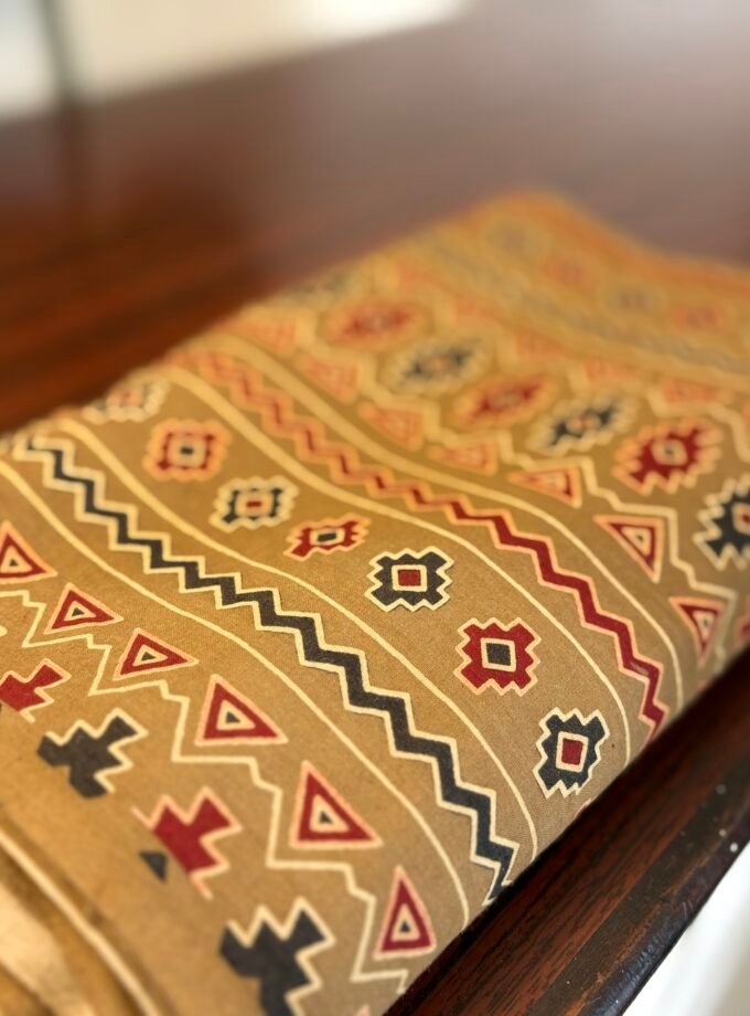 Hand Embroidered with real mirrors and Handblocked Cotton Salwars by Ikhtirah