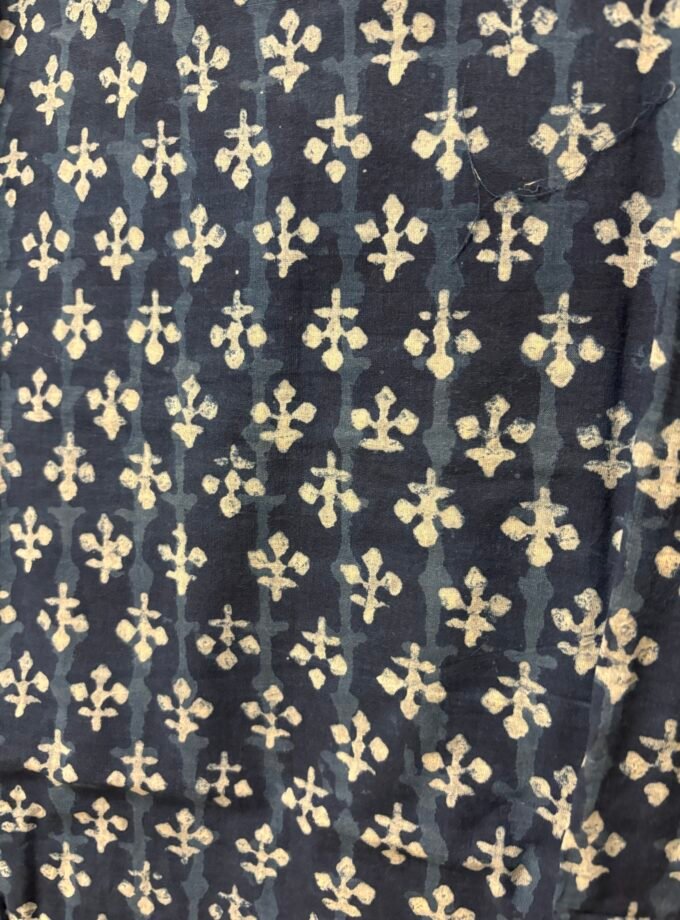 Hand Embroidered with real mirrors and Indigo Cotton Salwars by Ikhtirah