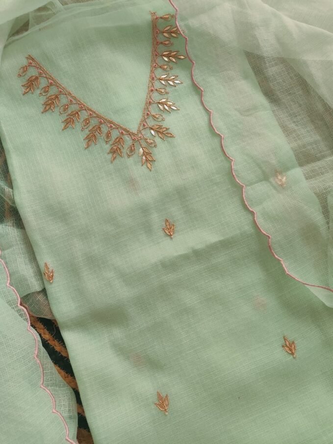 Hand Zardozi Embroidered Gota Kota by Kota Salwars by Ikhtirah