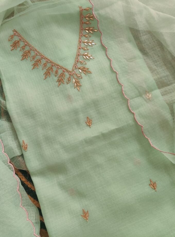 Hand Zardozi Embroidered Gota Kota by Kota Salwars by Ikhtirah