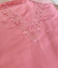 Hand Embroidered Muslin Silk with Kota Dupatta Salwars by Ikhtirah (Pink)