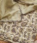 Pure Cotton Salwar with manually embroidered and scalloped Soft Mul Cotton Dupatta by Ikhtirah