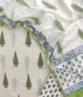 Hand Highlighted Pure Cotton Handblocked Salwars by Ikhtirah