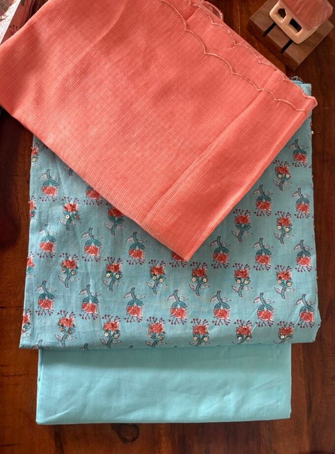 Hand Highlighted Pure Cotton Salwars by Ikhtirah