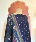 Pure Chanderi Silk Zari Woven Salwars with Exclusive Digitally Printed Dupattas by Ikhtirah