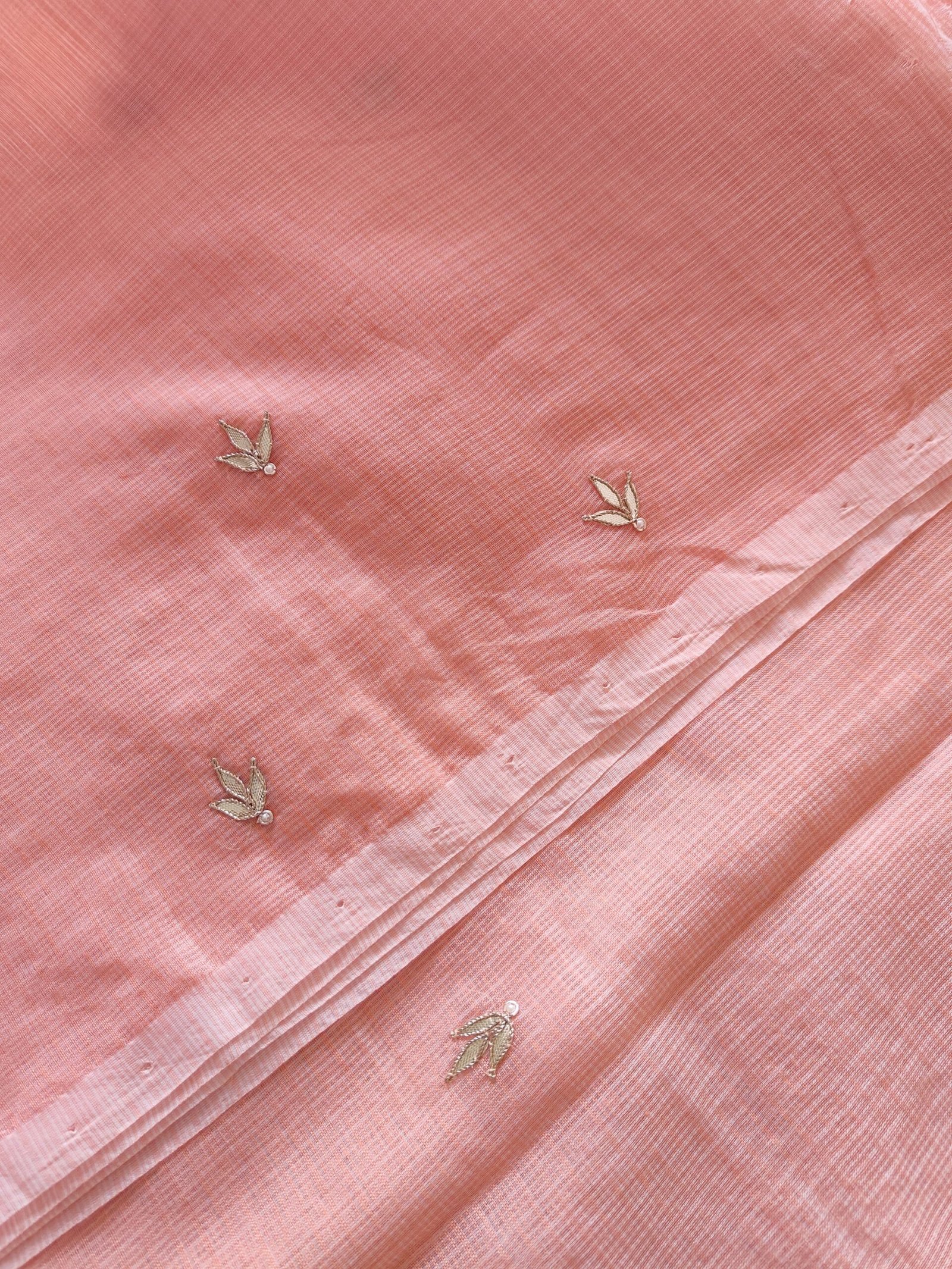 Hand Zardozi Embroidered Gota Kota by Kota Salwars by Ikhtirah (Peach) - Image 3